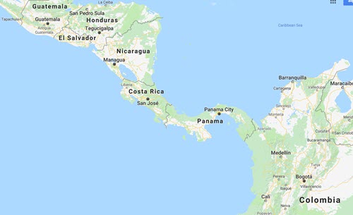 costa rica map